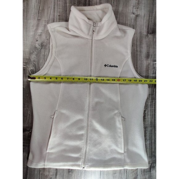 Womens Columbia Zipped Pocket Fleece Vest size L,‎ Ivory - Picture 7 of 8